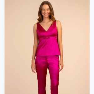 Trina Turk Loveliness Top in pink jewel size 6